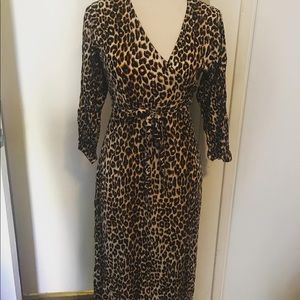 Faithfull the Brand Leopard Maxi Wrap Dress